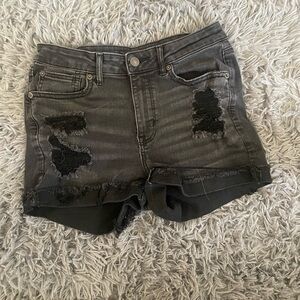 American Eagle black jean shorts